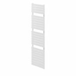 Angled photo of Stelrad's Concord Rail Radiator in white against a white background