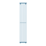 Front on image of Pigeon Blue Concord Slimline radiator
